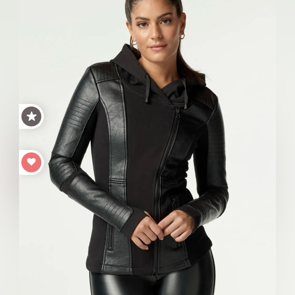 Blanc Noir Asym Moto faux leather - Medium